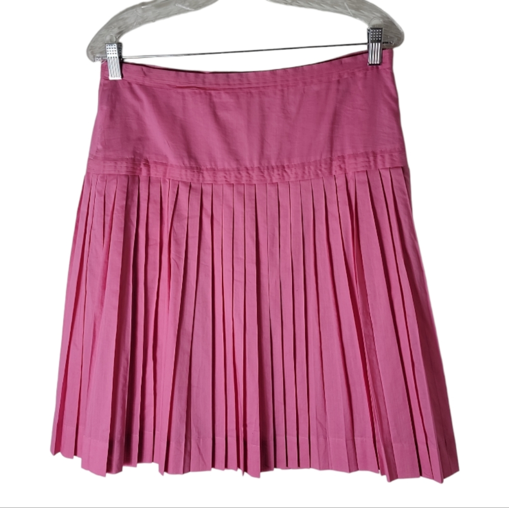 Crew Flare Pleated Pink Skirt Size